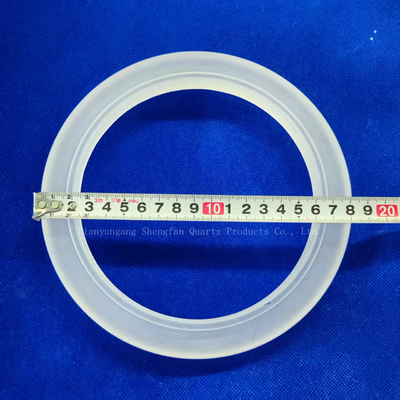 Xử lý tùy chỉnh Độ tinh khiết cao Frosted Quartz Irregular Ring Flange Glass Instrument