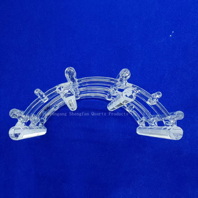 Thợ làm sạch wafer silicon tùy chỉnh Quartz Groove Boat Kháng nhiệt độ cao