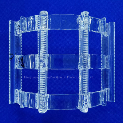 Thợ làm sạch wafer silicon tùy chỉnh Quartz Groove Boat Kháng nhiệt độ cao