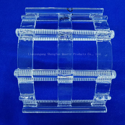 Thợ làm sạch wafer silicon tùy chỉnh Quartz Groove Boat Kháng nhiệt độ cao