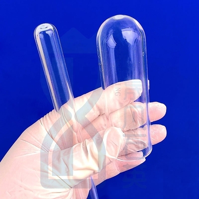 Tùy chỉnh Clear Round Bottom End Quartz ống thử cho phòng thí nghiệm