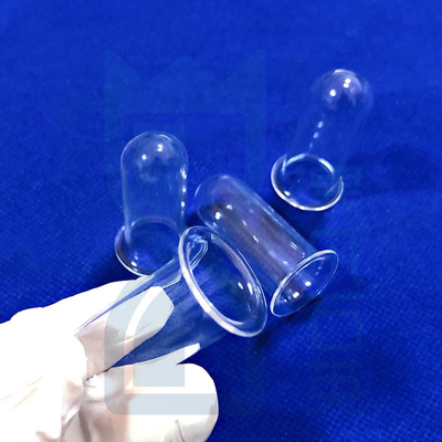Nhiệt độ cao tinh khiết cao silic Quartz ống thủy tinh Quartz với ống sườn Quartz ống thử sườn