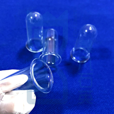 Nhiệt độ cao tinh khiết cao silic Quartz ống thủy tinh Quartz với ống sườn Quartz ống thử sườn