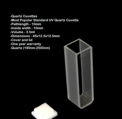 Phòng thí nghiệm cần thiết! Ultraviolet Quartz Cuvettes 5mL/10mL 100% Không có bong bóng tương thích với UV-Vis Spectrophotometers
