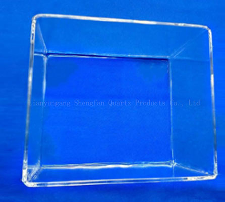 Nhà máy tùy chỉnh Khối chứa thạch anh chống ăn mòn nhiệt độ cao Thạch anh bình vuông với lõi cát thạch anh cho phòng thí nghiệm