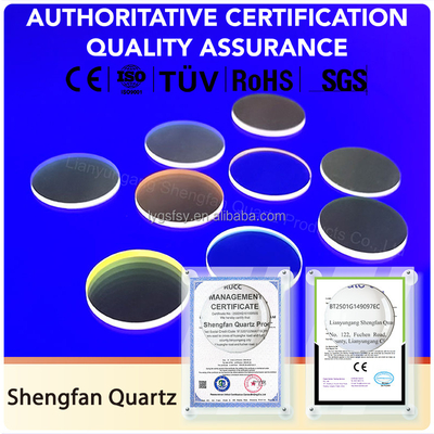 Tùy chỉnh độ minh bạch cao tia cực tím chống phản xạ phim cửa sổ quang Quartz phủ tấm Quartz tấm kính