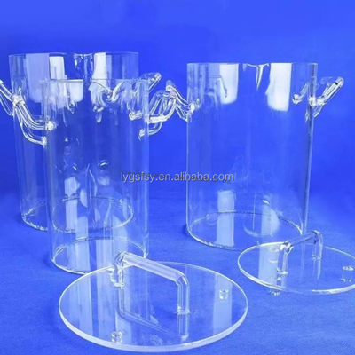 Bình tam giác thủy tinh thạch anh trong suốt chịu ăn mòn nhiệt độ cao mật độ 2.2g/cm3 dùng trong công nghiệp