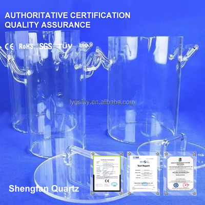 Bình tam giác thủy tinh thạch anh trong suốt chịu ăn mòn nhiệt độ cao mật độ 2.2g/cm3 dùng trong công nghiệp