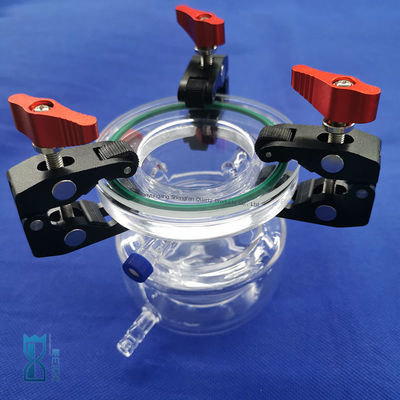 Động cơ phản ứng thạch anh lớp hai trong suốt cao chống ăn mòn cho đồ thủy tinh phòng thí nghiệm khoa học