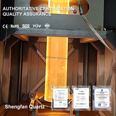Ống thủy tinh thạch anh chịu nhiệt độ cao 1200 độ C, độ tinh khiết cao, dùng cho lò nung dạng ống