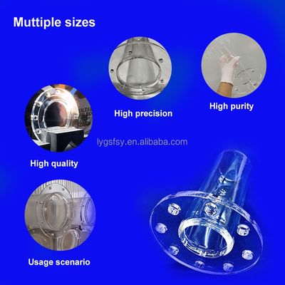 Ống thạch anh thủy tinh mặt bích có độ truyền tia UV 80% Khả năng chống ăn mòn nhiệt độ cao Tùy chỉnh