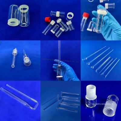 Lò phản ứng thủy tinh thạch anh chịu nhiệt độ cao, bình phản ứng thủy tinh thạch anh cho phòng thí nghiệm