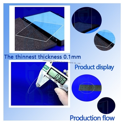 Đơn vị hóa Quadrated Silicon Quartz Glass Plate Clear Quartz Glass Substrate Cho Nhiệt độ cao