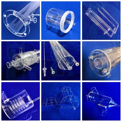 Lò phản ứng thủy tinh thạch anh chịu nhiệt độ cao, bình phản ứng thủy tinh thạch anh cho phòng thí nghiệm