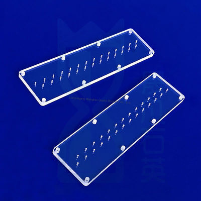 Đĩa thủy tinh thạch anh khoan cao độ chính xác bằng laser tùy chỉnh với độ dày 0,5-100mm và chống nhiệt độ 1100 ° C