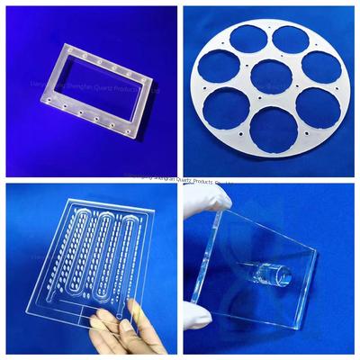 Độ chính xác cao JGS1 JGS2 JGS3 Quartz Glass Plate Glass Quartz Sheet CNC Process Cut-to-Size Fused Silica Quartz Glass Disc