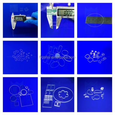 Tấm tròn thạch anh silica nóng chảy chịu nhiệt UV tùy chỉnh, tấm nền kính thạch anh trong suốt