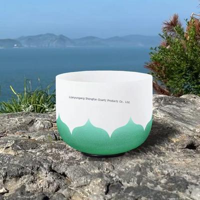 Chén hát tinh thể tinh thể tinh khiết với thang âm nhạc kỹ thuật số để chữa lành Chakra và thiền định