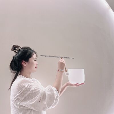 6-12 inch Crystal Singing Bowl được tùy biến với các cây đũa và vòng O miễn phí để chữa lành Chakra