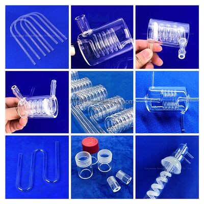 Ống nối bích thạch anh 99,99% độ tinh khiết cao chống ăn mòn ống thạch anh