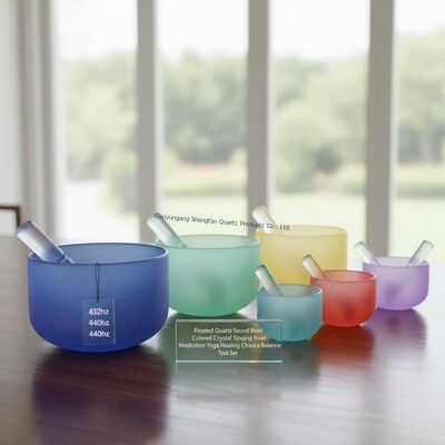 Tô ca hát cân bằng 7 luân xa bằng thạch anh với 12 nốt nhạc và khả năng chịu nhiệt độ cao dùng cho thiền định