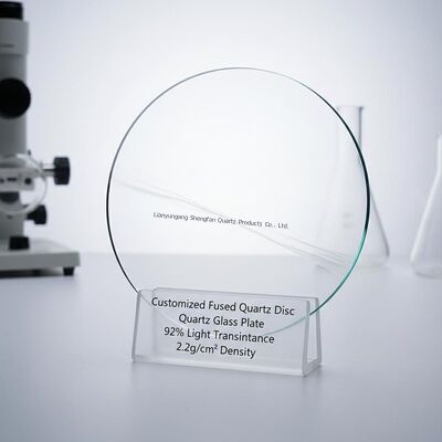 Bảng thạch anh nóng chảy tùy chỉnh với 92% độ truyền ánh sáng 2,2g / cm3 mật độ và nhiệt độ hoạt động 1150 ° C