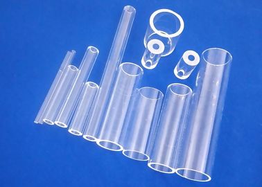 Transpaprent Clear Quartz Glass Tube Truyền quang phổ tốt SiO2> 99,99%