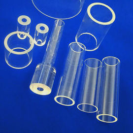 Transpaprent Clear Quartz Glass Tube Truyền quang phổ tốt SiO2> 99,99%