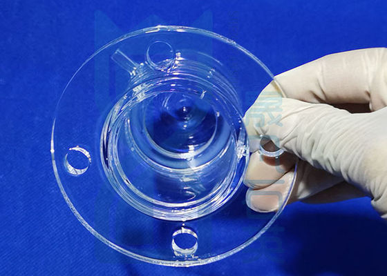 Clear Fused Quartz Tube Flange For Laboratory