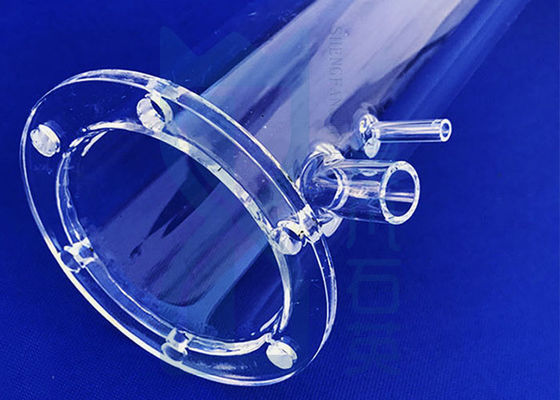 Mặt bích ống thạch anh trong suốt có đường kính lớn cho ống hóa chất