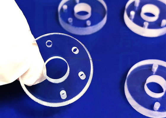 Độ chính xác cao JGS1 JGS2 JGS3 Quartz Glass Plate Glass Quartz Sheet CNC Process Cut-to-Size Fused Silica Quartz Glass Disc