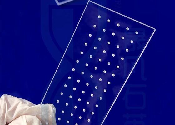 Morse 6.5 Cửa sổ thạch anh hợp nhất silica trong suốt có lỗ