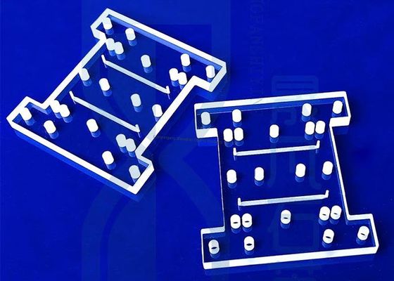 Đơn vị hóa nhiệt độ cao Quartz tấm thủy tinh cho máy khắc nghiệt với ± 0.02mm dung sai và 1150C nhiệt độ làm việc