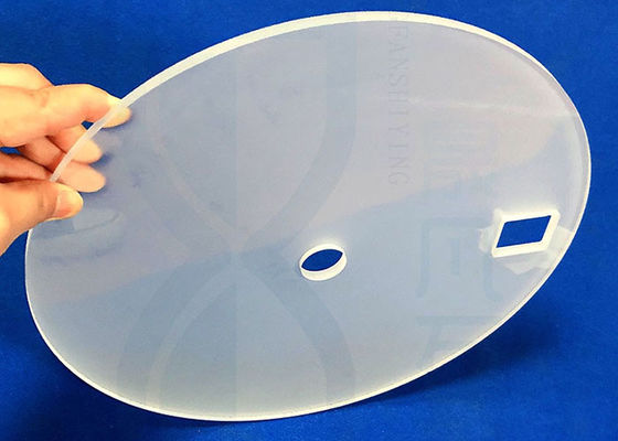 Silica quang học hợp nhất Tấm đĩa thạch anh Sio2 phủ sương lớn có lỗ