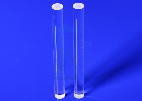 Polishing Transparent Quartz Glass Fused Silica Rod For Fiber Bar