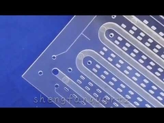 Tấm kính thạch anh nóng chảy trong suốt, đánh bóng lửa, khoan laser tùy chỉnh