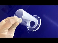 Ống thạch anh trong suốt đường kính lớn có mặt bích cho ống hóa chất